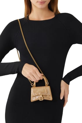 Balenciaga Hourglass Mini Top Handle Çanta