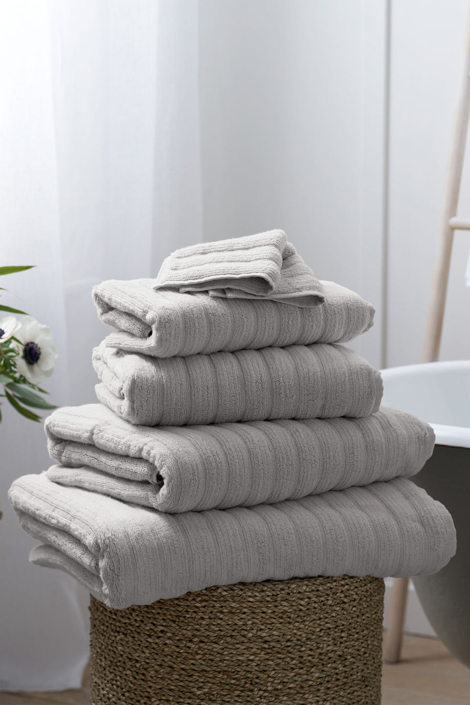 Hydrocotton İnci Gri Havlu Kabarık, Emici ve Çabuk Kuruyan %100 Pamuklu Havlu