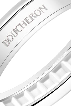 18K Beyaz Altın Quatre Çift Yüzük - Düğün Yüzüğü