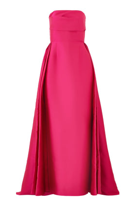 Tiffany Straplez Maxi Elbise - Pembe