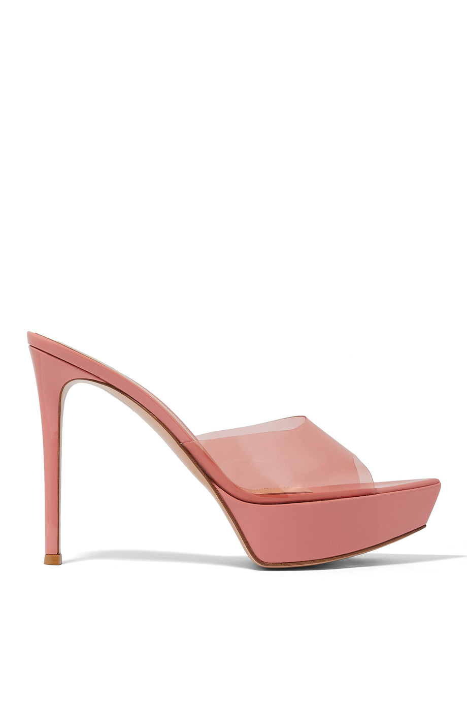 Betty 85 Plexi Topuklu Mules - Açık Pembe