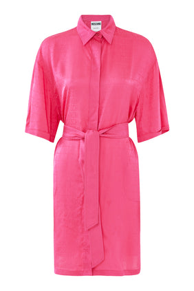 Moschino Monogram Gömlek Elbise - Parlak Pembe