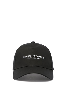 Armani Exchange Siyah/Beyaz Logo Beyzbol Şapkası