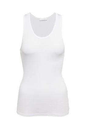 Ribanalı Beyaz Tank Top