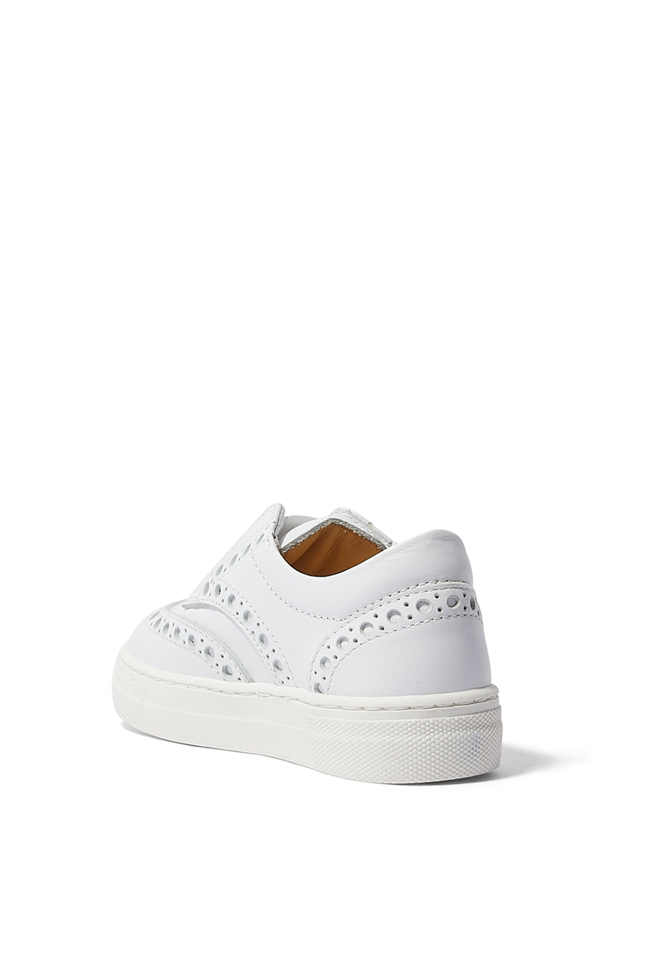 Aktif Çocuklar İçin Kaydırmaz Deri Sneaker - BEYAZ