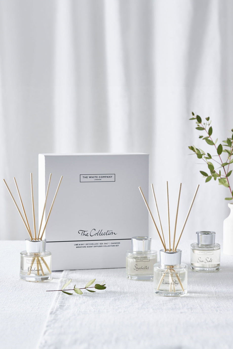 Koleksiyon Mini Difüzör Seti, Seyşeller, Lime & Bay, Deniz Tuzu ve Meşe Yosunu