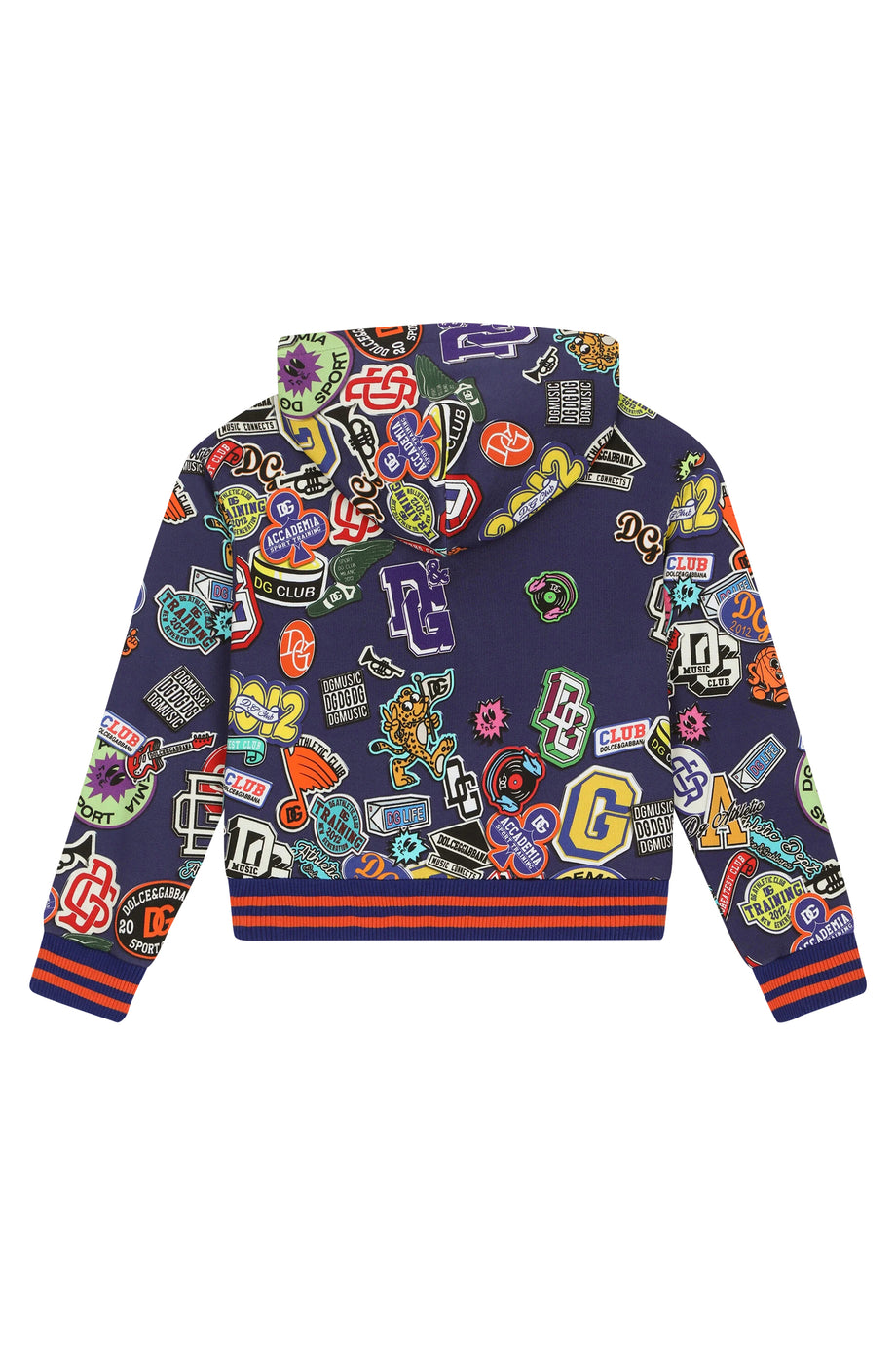 Çocuklar için Sticker Baskılı Fermuarlı Kapüşonlu Sweatshirt