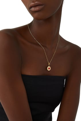 Spiral Göz Charm, 18 Ayar Sarı Altın ve Elmas