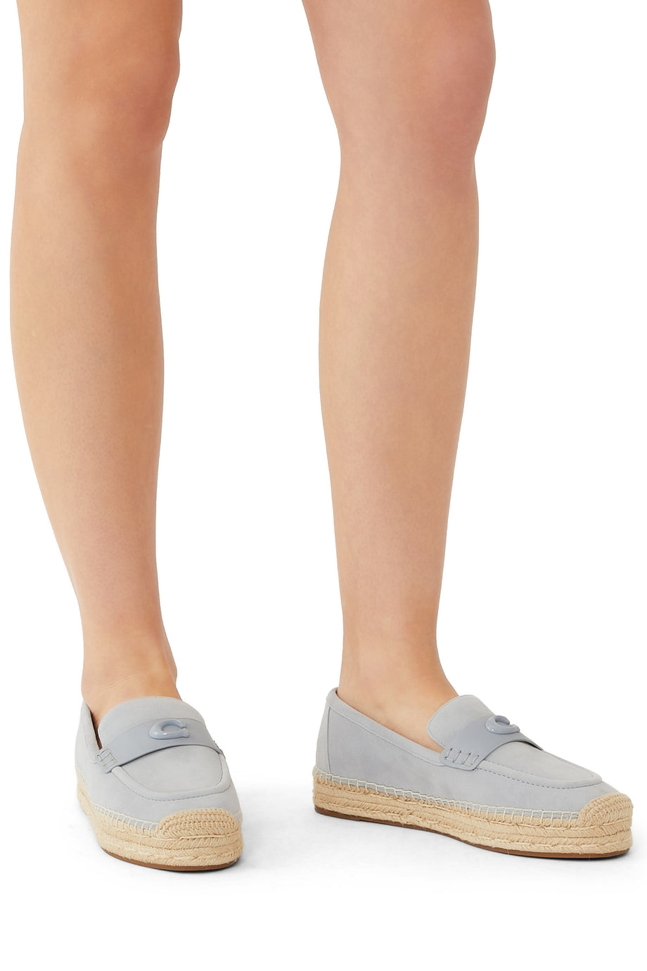 Camilla Monogram Süet Espadril - Gri