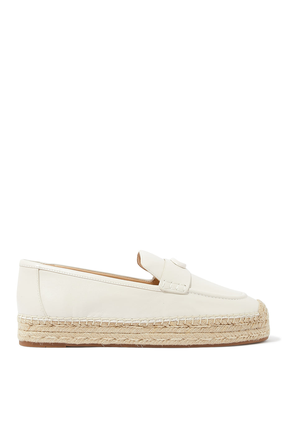 Camilla Deri Espadril - Beyaz