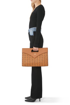 Yıldız Desenli Orta Boy Tote Çanta