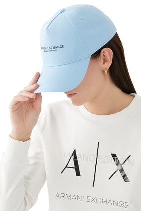 Armani Exchange Mavi Logo Beyzbol Şapkası