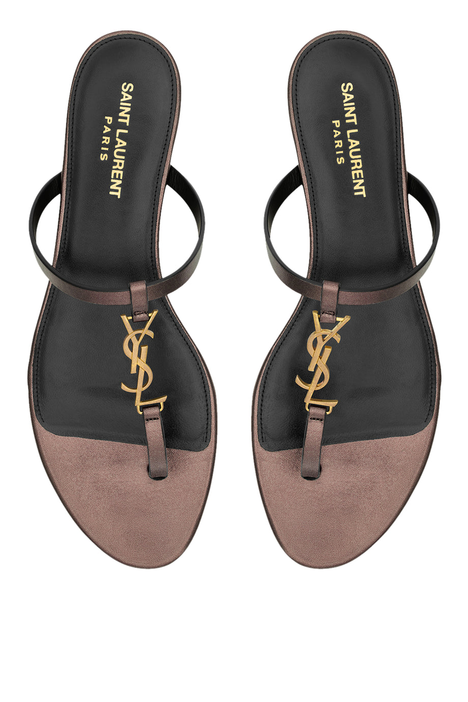Cassandra Düz Deri Sandaletler - Saint Laurent