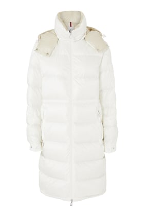 Moncler Meillon Uzun Kaban - Beyaz