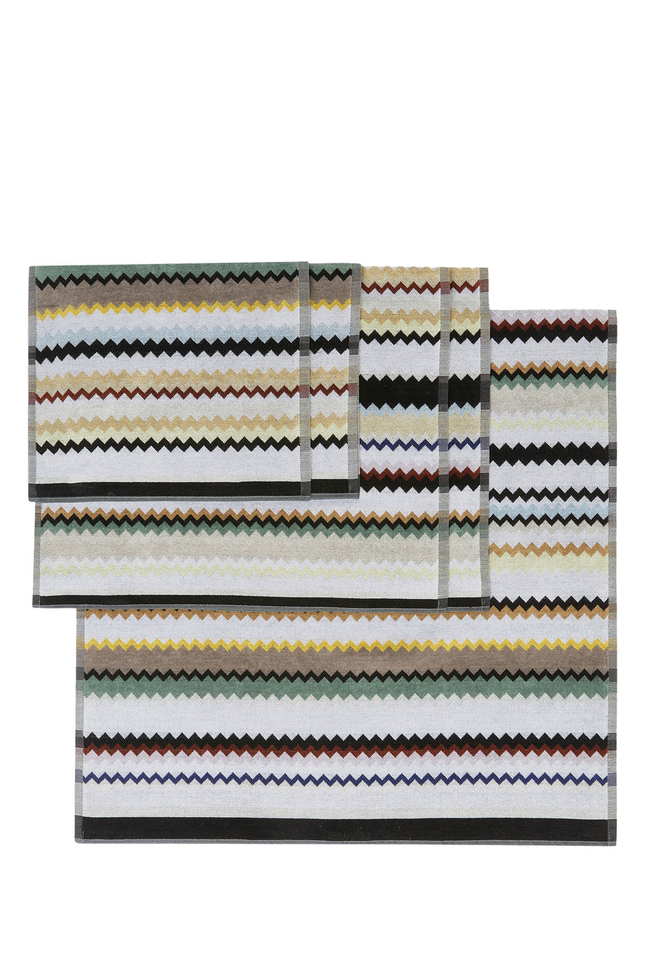 Curt 160 Havlu 5'li Set, %100 Pamuk, Şık Zikzak Desen