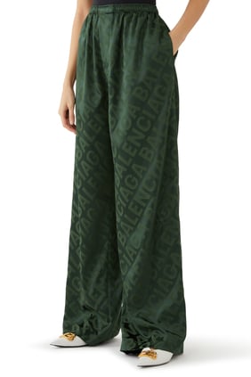 Balenciaga Tüm Logo Büyük Pijama Pantolonu