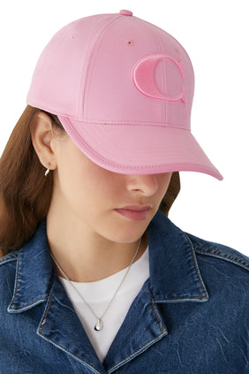 Logo Detaylı Kanvas Beyzbol Şapkası - Pembe