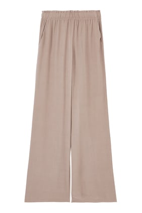 L'couture Rahat Plise Geniş Paça Pantolon