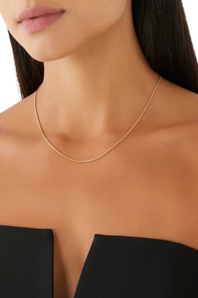 18 inç 18K Sarı Altın Kutu Zincir Kolye