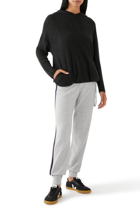 Kashmir Ribanalı Çekmece Kenar Hoodie