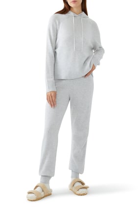 Yünlü Ribana Arka Kapüşonlu Hoodie