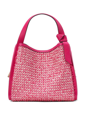 Kate Spade Knott Raffia Tweed Orta Boy Çanta - Pembe