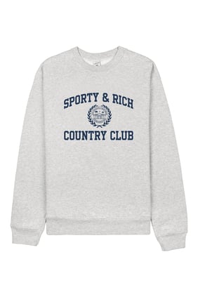Varsity Amblemli Klasik Yüzücü Sweatshirt
