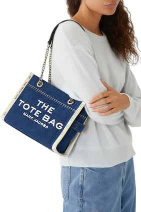 Marc Jacobs Denim Zincirli Küçük Tote Çanta