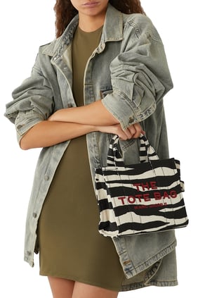 Zebra Desenli Küçük Tote Çanta