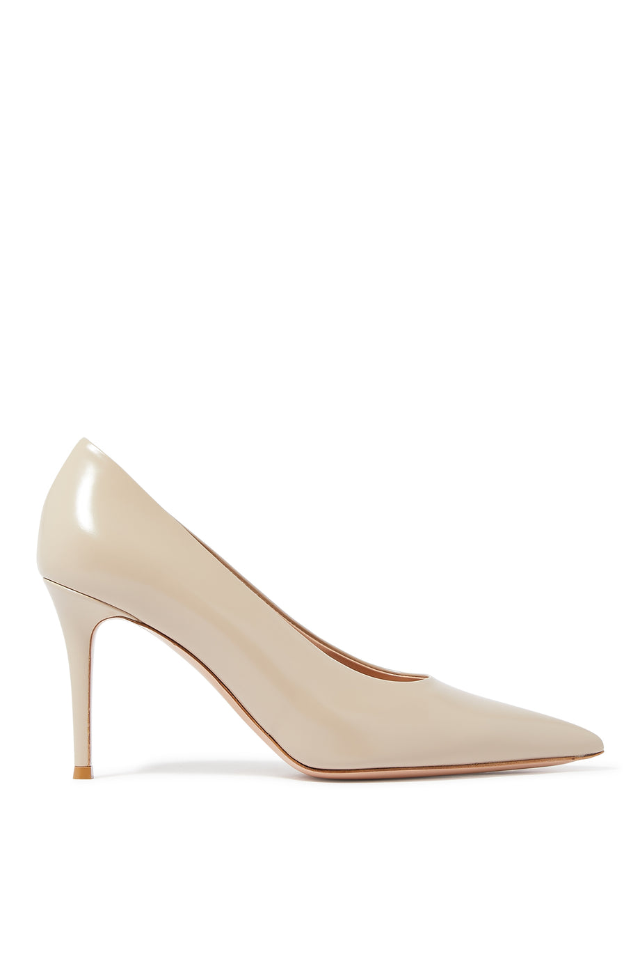 Tokio 85 Deri Topuklu Ayakkabılar - Açık Bej