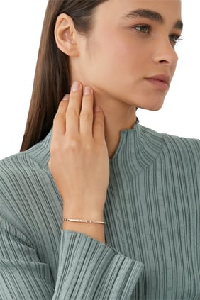 Tornado Bilezik, 18 Ayar Pembe Altın, Emaye ve Pırlantalar