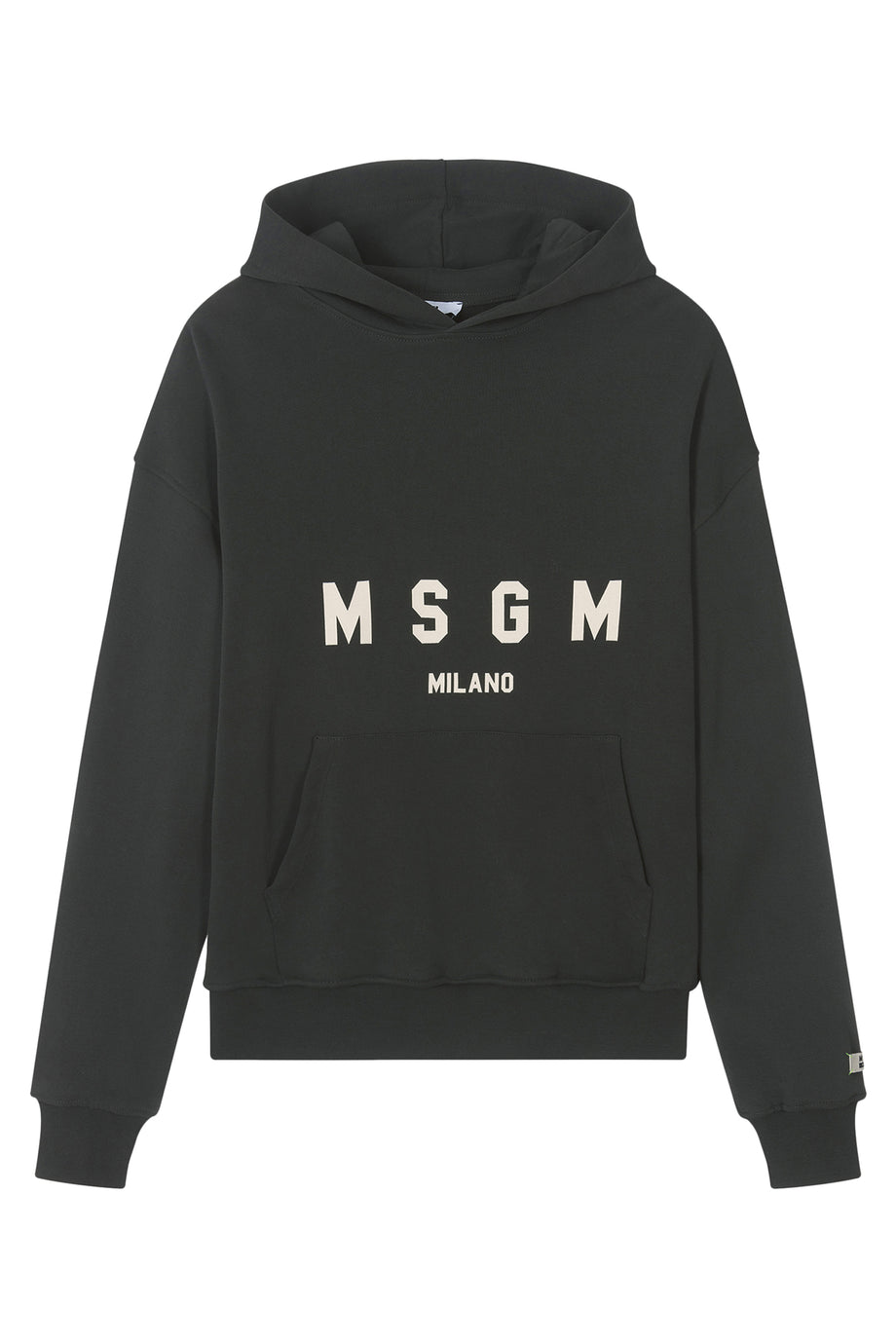 Çocuk Logo Baskılı Pamuklu Kapşonlu Sweatshirt - Koyu Gri