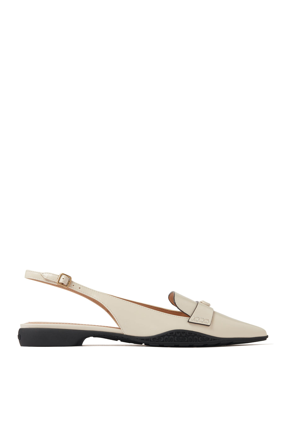 Carrie Beyaz Skimmer Slingback Mules - Rahat ve Şık