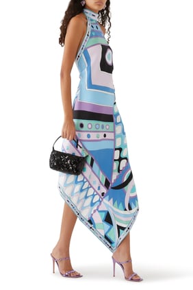 Vivara-Print İpek-Twill Elbise