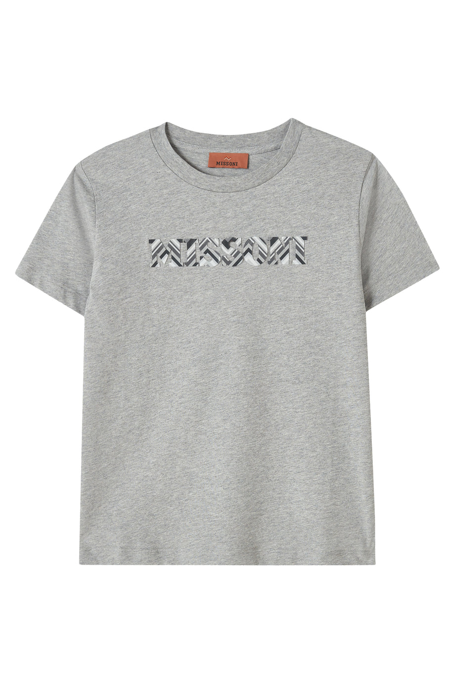 Çocuklar için Zigzag Desenli Logo Jersey Tişört