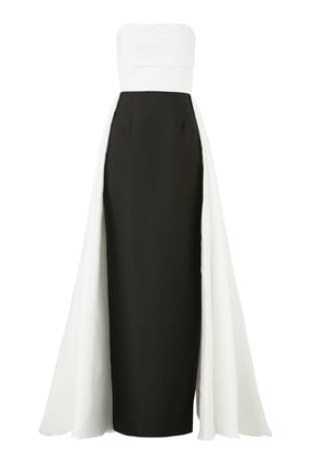 Tiffany Straplez Maxi Elbise - Siyah
