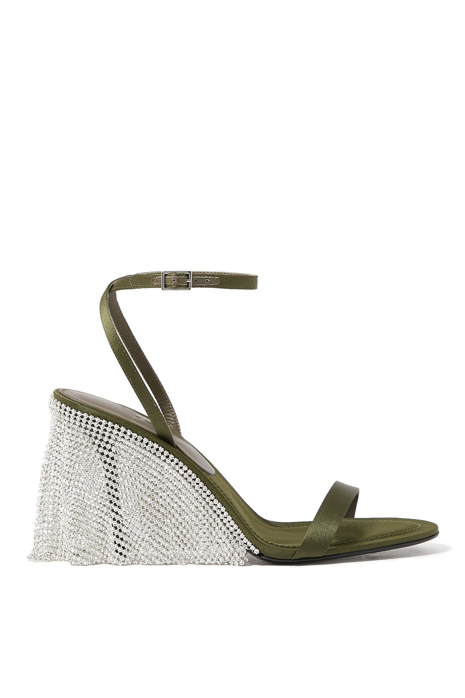Yeşil Tül 90mm Topuklu Slingback Ayakkabılar