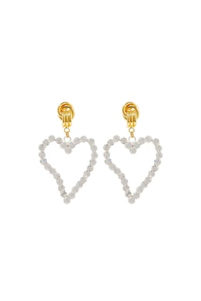Kalbimin Tümü Küpe - 24k Altın Kaplama Pirinç & Swarovski Kristalleri