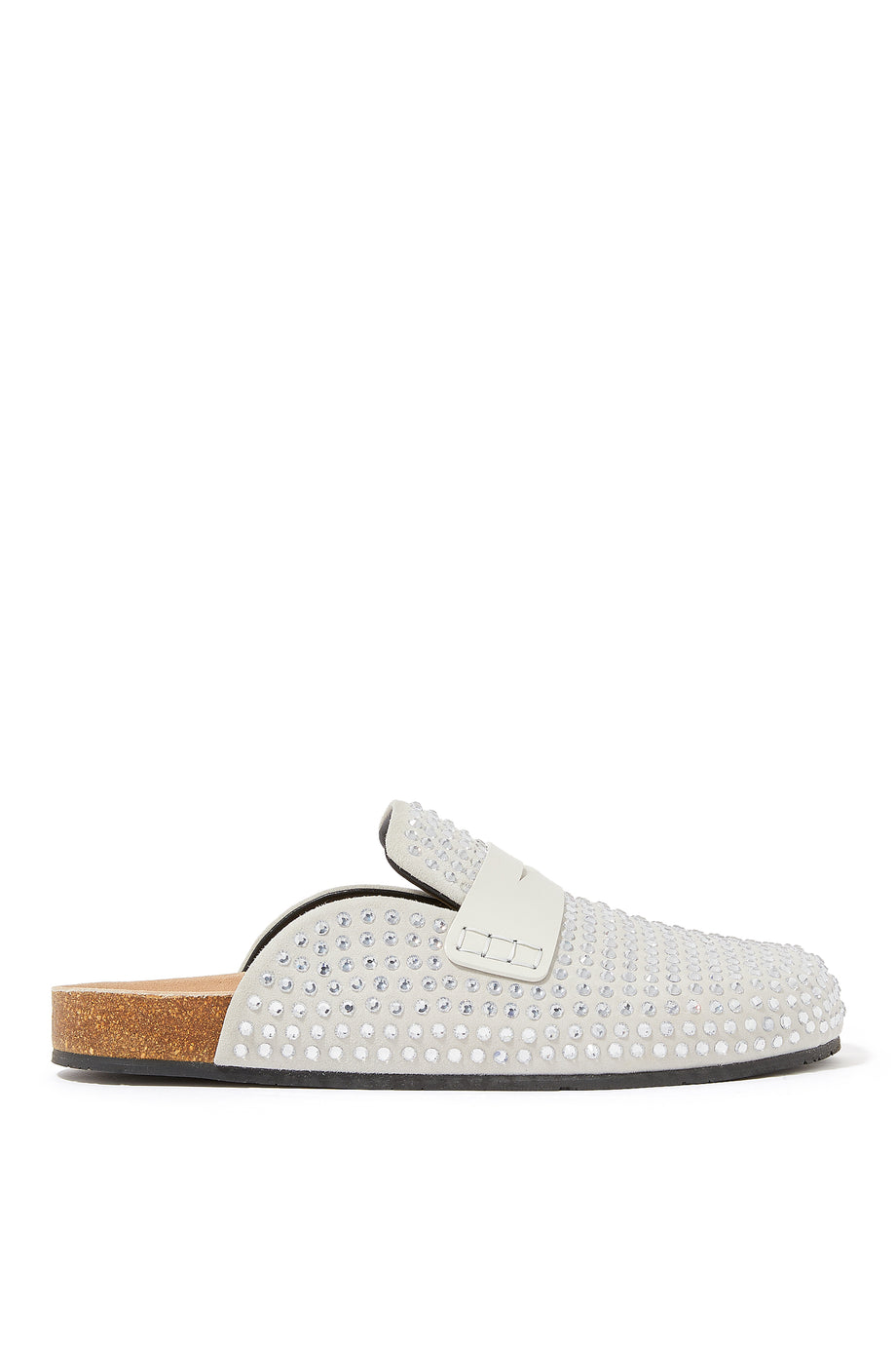 Kristal Düz Loafer - Beyaz