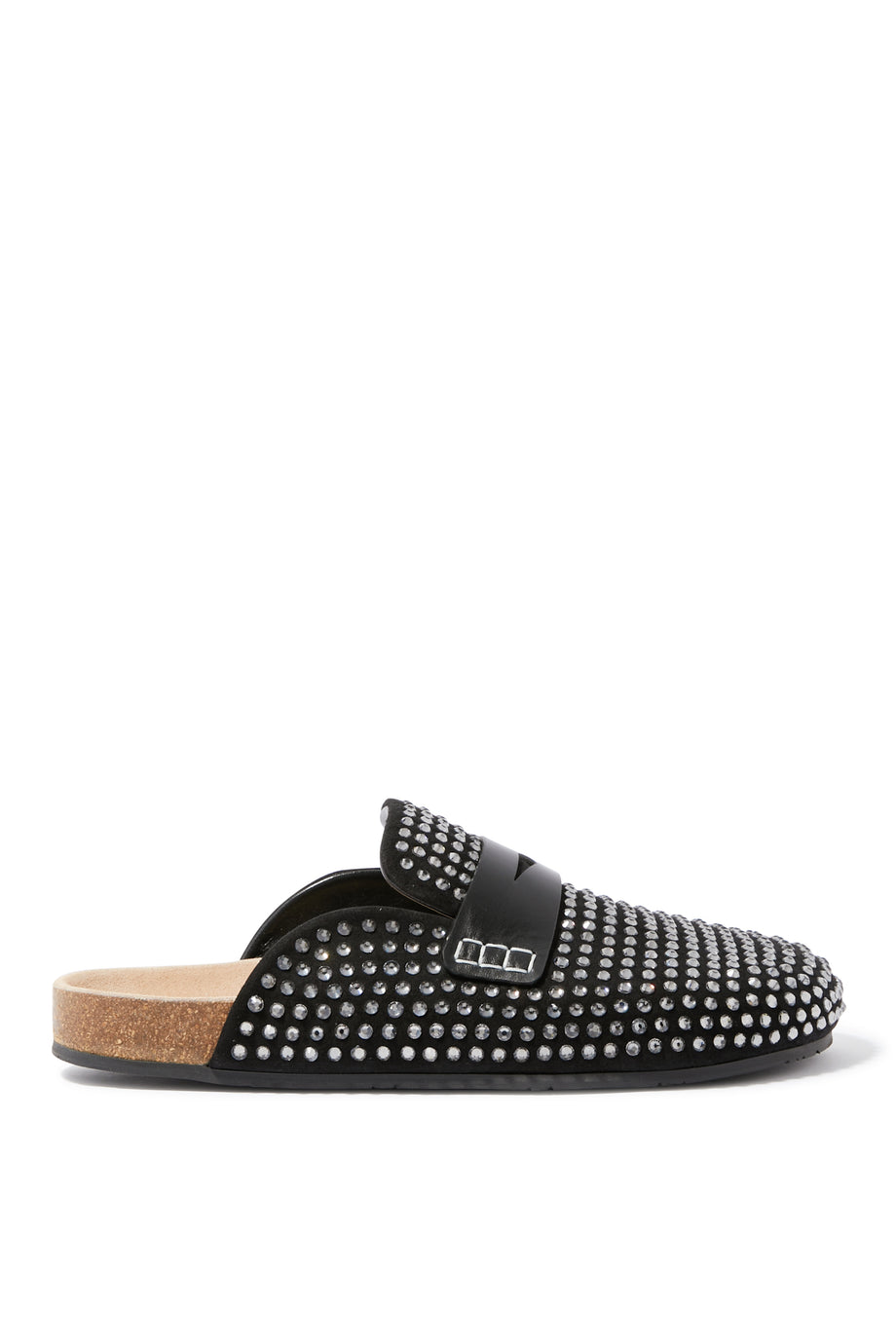 Kristal Düz Loafer - Siyah