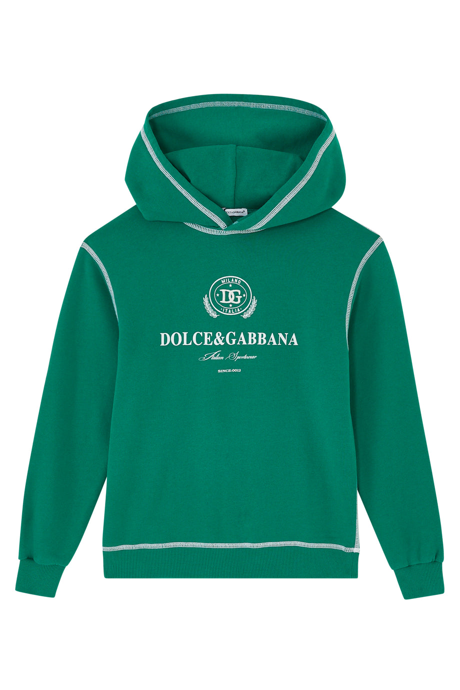 Logo Baskılı Jersey Kapüşonlu Sweatshirt - Siyah