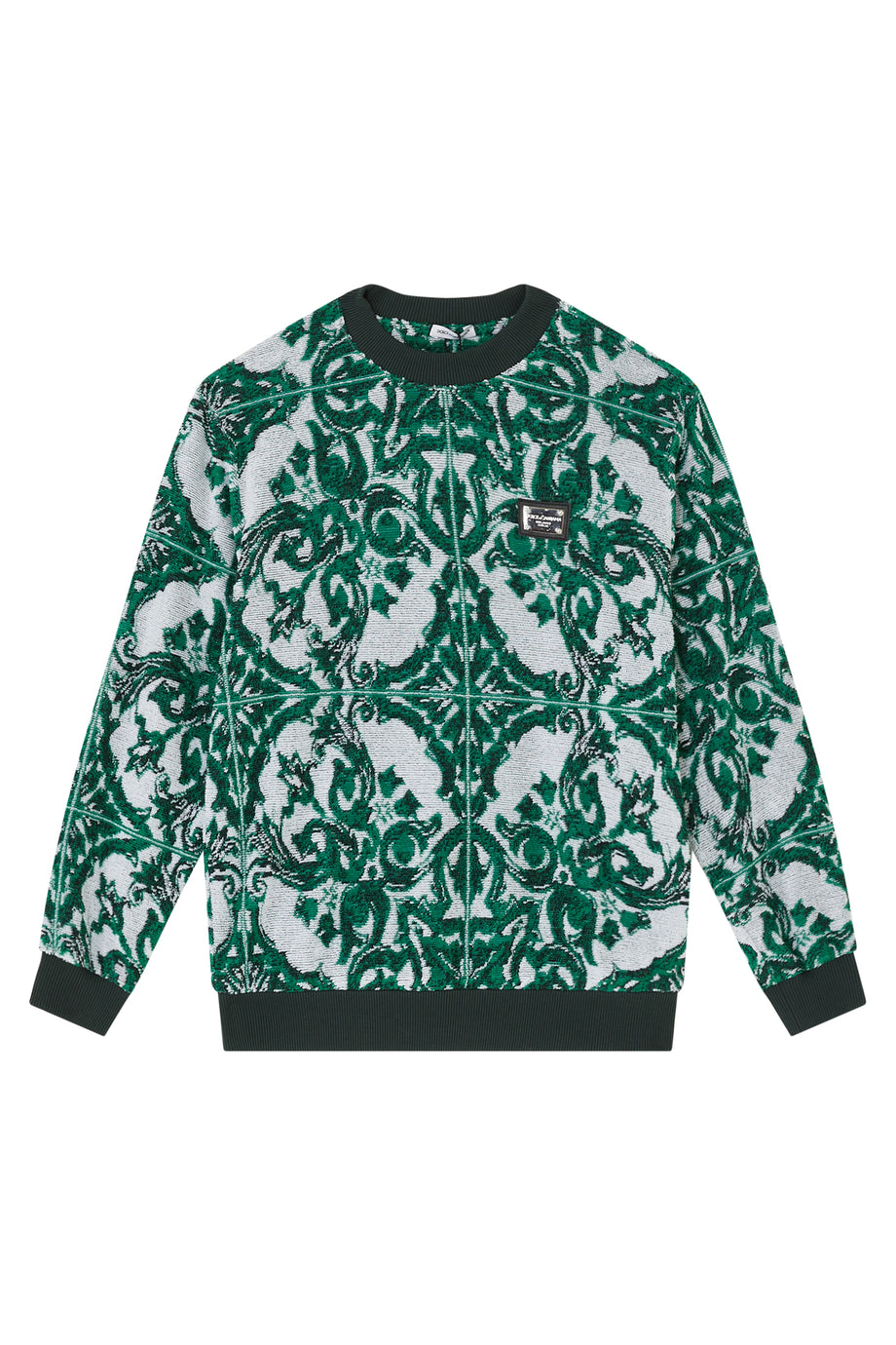 Çocuklar için Majolika Desenli Sweatshirt - Yeşil