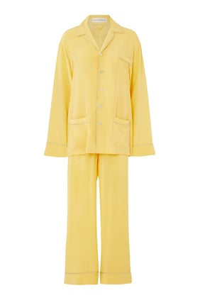 Yves Sarı Pijama Seti - Şık ve Rahat Uyku Giysisi