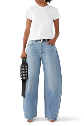 Alexander Wang Puff Logo Detaylı Beyaz T-Shirt