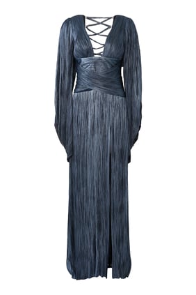 Alana Maxi Elbise - Koyu Mavi