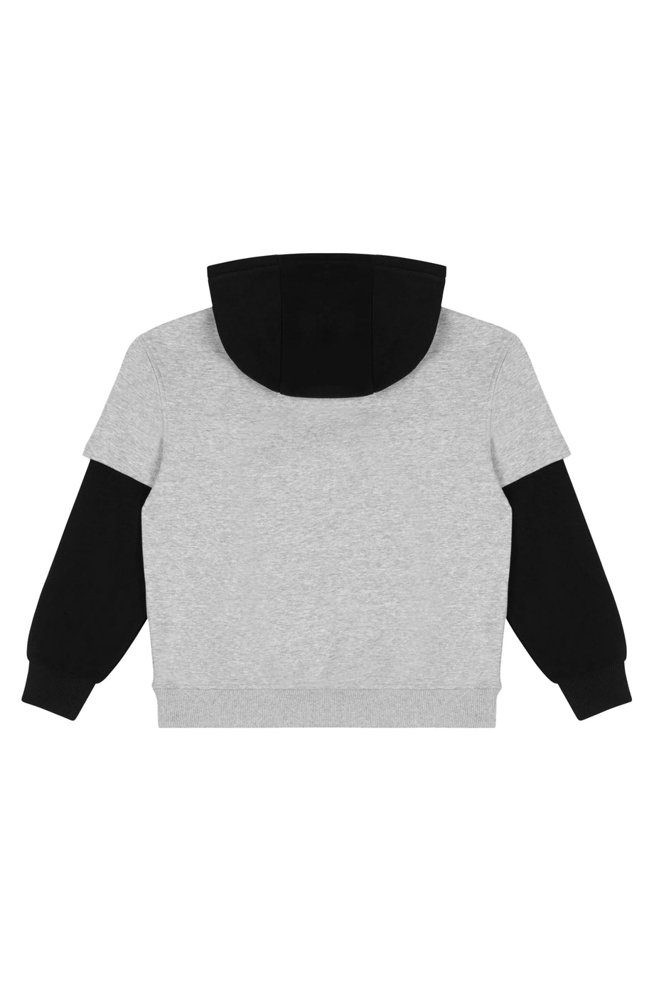 Çocuk Ters Logo Baskılı Kapüşonlu Sweatshirt