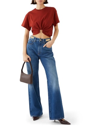 Düz Kesim Denim Jean Pantolon