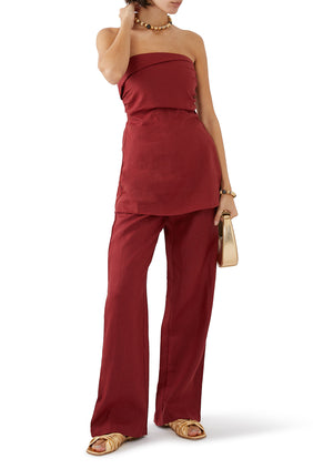 Boe Straplez Şirzeli Bluz