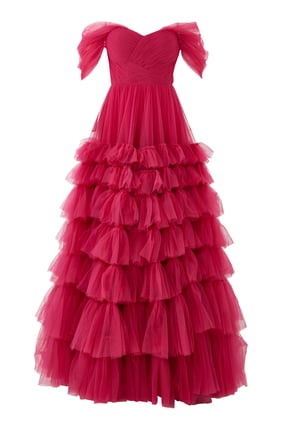 Jane Elbise - Parlak Pembe