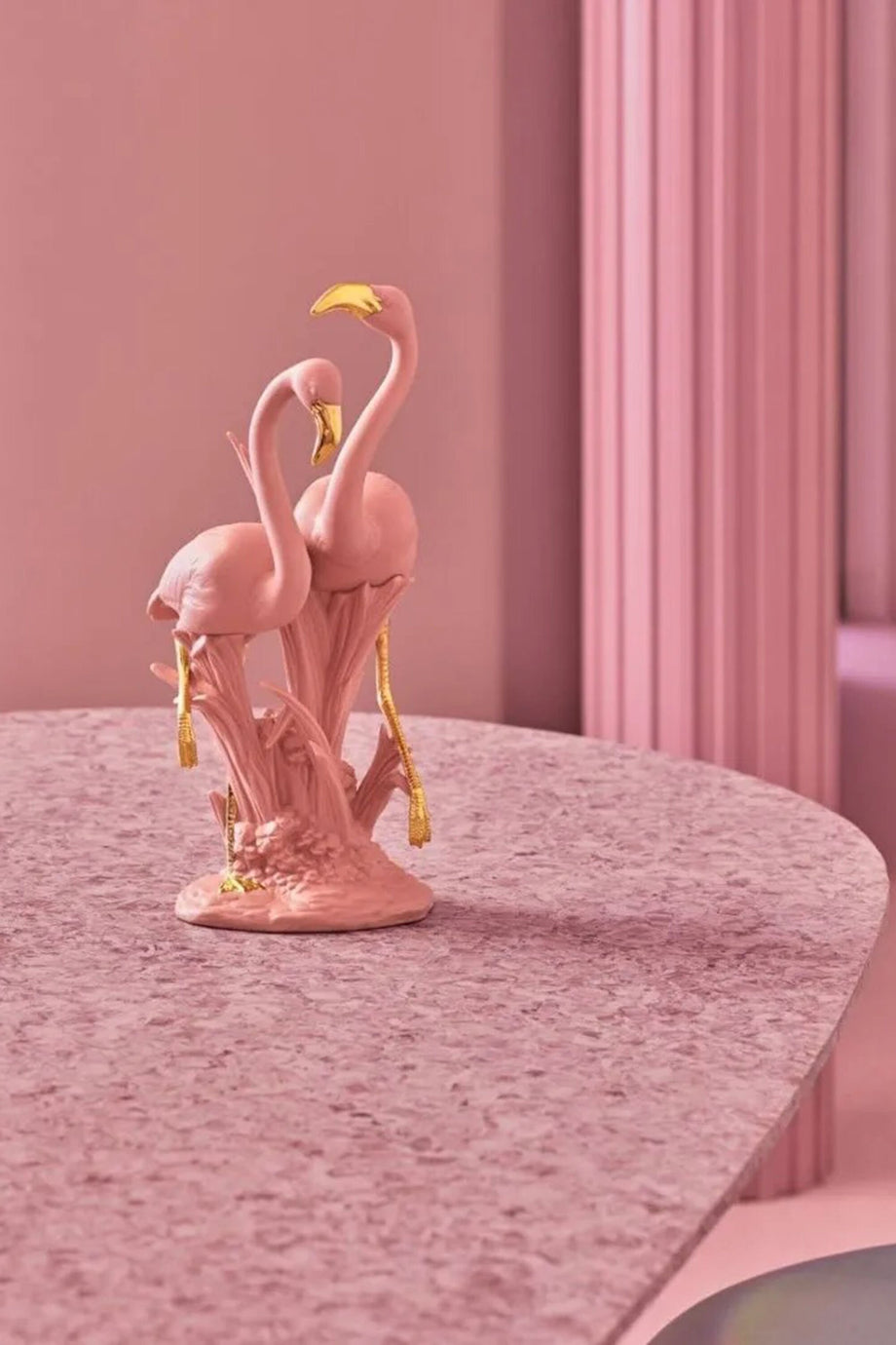 Flamingolar Heykeli, 33 cm Porselen Dekoratif Figür